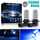 2PCS Blue 9006 HB4 92SMD LED Fog Light Lamp Projector Lens Bulbs For Car Truck