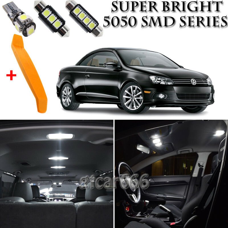 12 x Canbus White Interior LED Lights Kit + TOOL For 2007-2016 Volkswagen VW EOS
