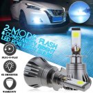 H3 LED Fog Light Bulbs Conversion Kit Super Bright 8000K Ice Blue w/ Flash Mode