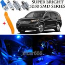8 x Ultra Blue Interior LED Lights Kit + TOOL For 2007 - 2012 Honda CRV CR-V