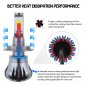2X H7 Upgrade LED Fog Light Bulbs Dual Color Still / Flash Mode Amber + Ice Blue