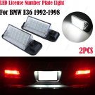 2Pcs 18 SMD LED Licence Plate Lights For BMW 3 Series E36 CANBUS 1992-1998 12V