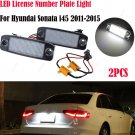 2Pcs 18LED License Number Plate Lights Lamps White For Hyundai Sonata 2010-2015