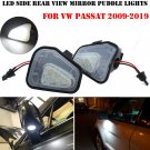 2x LED Side Mirror Rear View Under Puddle Lights White Lamp For VW Passat 09-19