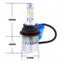 2x 1400W 210000LM LED Headlight Kit 9007 HB5 High Low Beam Bulbs 6000K HID White
