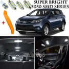 10 x Xenon White Interior LED Lights Kit + TOOL For 2006 - 2015 Toyota RAV4