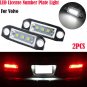 2Pcs Error Free White LED License Plate Light For volvo S80 Xc90 S40 v60 S60 V70