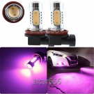 2x H11 H8 Pink LED Projector Bulbs High Power Fog Light Daytime Running Light