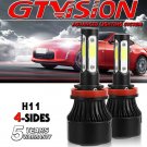 2Pcs LED Headlight Kit H11 1900W 6000K Low Beam for Chevrolet Traverse 2009-2016
