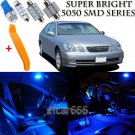 16 x Blue Interior LED Lights Kit + TOOL For 1998 - 2005 Lexus GS300 GS400 GS430
