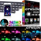 4x RGB Glow 16 Color LED Interior Under Dash Seat Footwell Light 36 LEDs USB APP