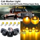 5x Amber LED Roof Running Cab Marker Light Kit For 99-16 Ford F-250 F-350 Truck