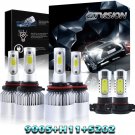 H11 9005 LED Headlight + 5202 H16 Fog Lights for 2007-2015 Chevy Silverado 1500