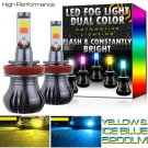 2x H11 H8 White High Power 50W LED Fog Lights Driving Bulbs DRL Super White