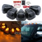 5x For 99-16 Ford Smoke Cab Marker Light Cover w/ build-in Amber LED Assembly