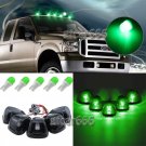 Green Ceramic LED Roof Running Cab Marker Light Kit For Ford F-250/350 1999-2016