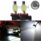 2x H11 H8 H9 Super White Projector Lens LED Bulb For Car Fog Light Driving Lgiht