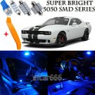 13 x Ultra Blue Interior LED Lights Kit + TOOL For 2015 - 2018 Dodge Challenger