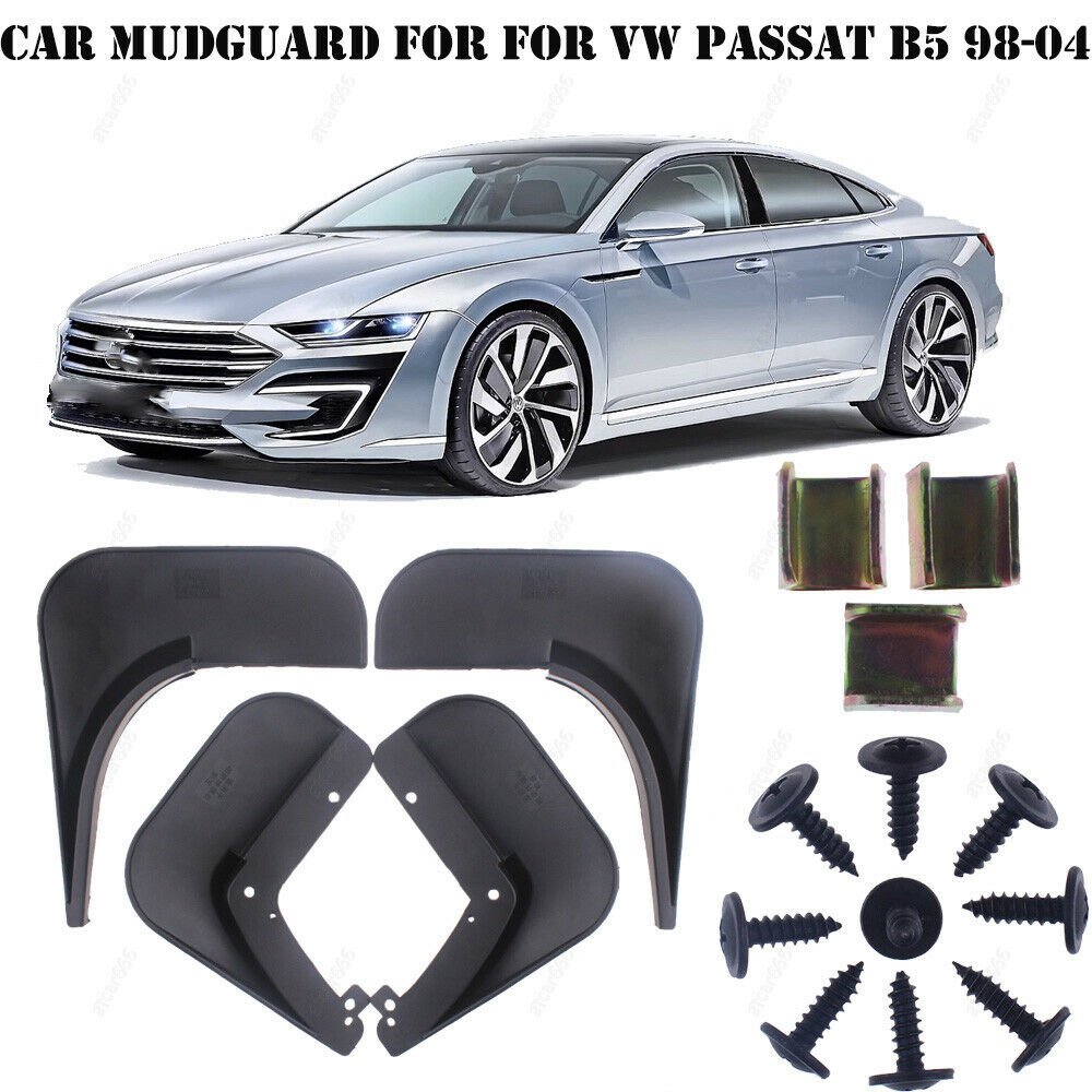4Pcs Black Mud Flap Flaps Splash Guards For VW Passat B5 B5.5 1998-2004 Mudguard