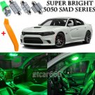 16 x Ultra Green Interior LED Lights Kit + TOOL For 2015 - 2018 Dodge Charger
