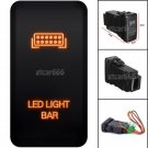 12V Push Switch Orange LED Light Bar For Toyota Fortuner Hilux Tacoma 2005-2011