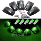 5pcs Smoked Cover Cab Roof Marker Light Green W5W LED For 1988-2002 Chevy / GMC