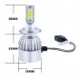 Combo Pack - H7 H11 LED Headlight Bulb Kit 2600W 390000LM Hi/Lo Beam 6000K White
