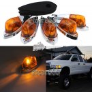 5x Truck Semi-trailer Yellow Cab Marker Roof Running Lights Amber Lens Universal