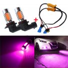 2x Car Fog Light 9005 9011 HB3 Pink Purple LED Bulb + Canbus Decoder Error Free