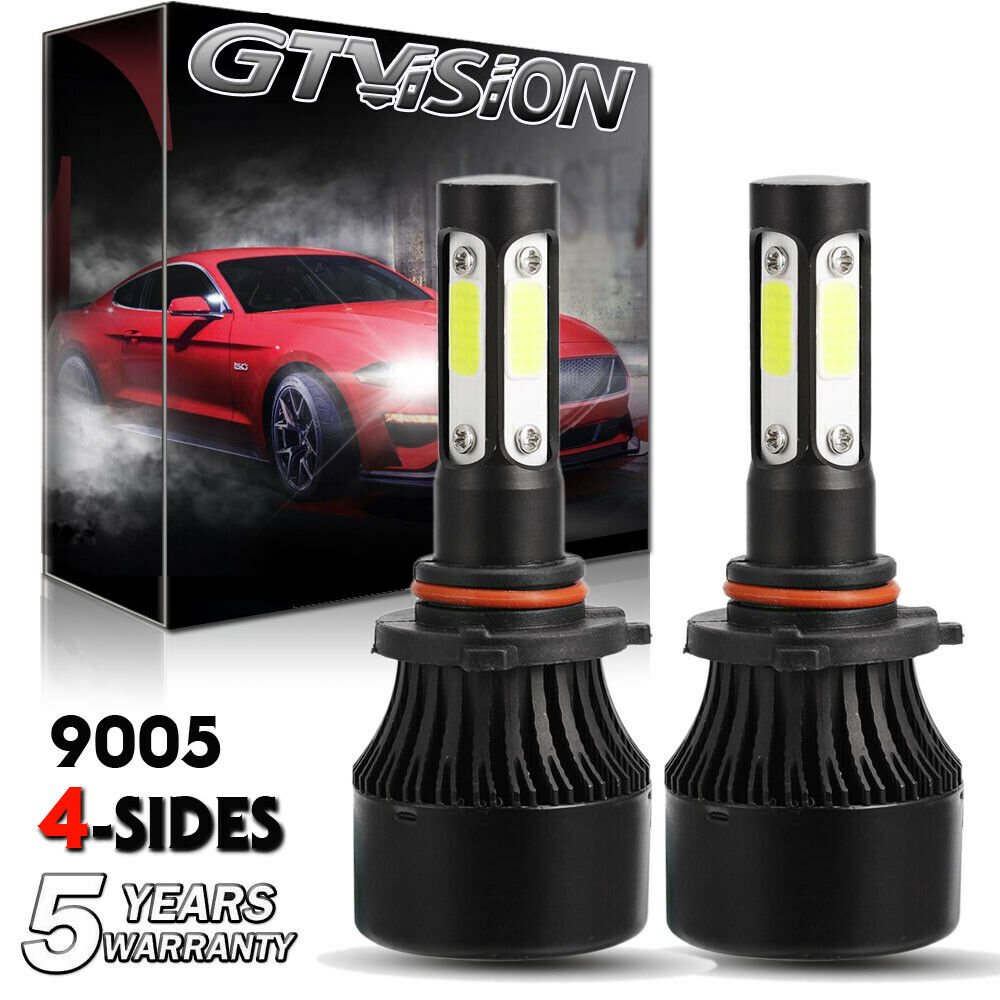 1900W 9005 HB3 LED Headlight Bulbs 4COB For Can-Am Commander Outlander Renegade