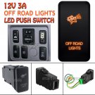 OFF ROAD LIGHTS 12V Orange LED Push Switch For Toyota Tacoma Hilux Camry 4Runner