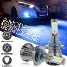 2x Bright Blue 9006 Fog Lights LED Bulb Daytime Running DRL 2-Mode Still + Flash