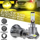 H3 High Power LED Amber Yellow Fog Driving DRL Light Bulbs 2-Mode Still + Flash
