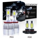 2 Pair H11 H16 LED Headlight Fog Light For Toyota Camry 07-14 Tacoma 2016-2018