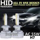 2Pieces AC 55W High Power Xenon HID Headlight Kit 6000K H7 Bulbs Super Bright