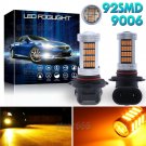 2x 92-4014SMD 9006 HB4 Fog Light High Power DRL LED Projector Bulbs Amber Yellow