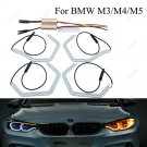 SMD Angel Eye LED RING HEADLIGHTS KIT White Amber For BMW M3 M4 M5 F30 F32 F80
