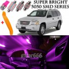 14 x Ultra PINK Interior LED Lights Kit + TOOL For 2002 - 2009 GMC Envoy
