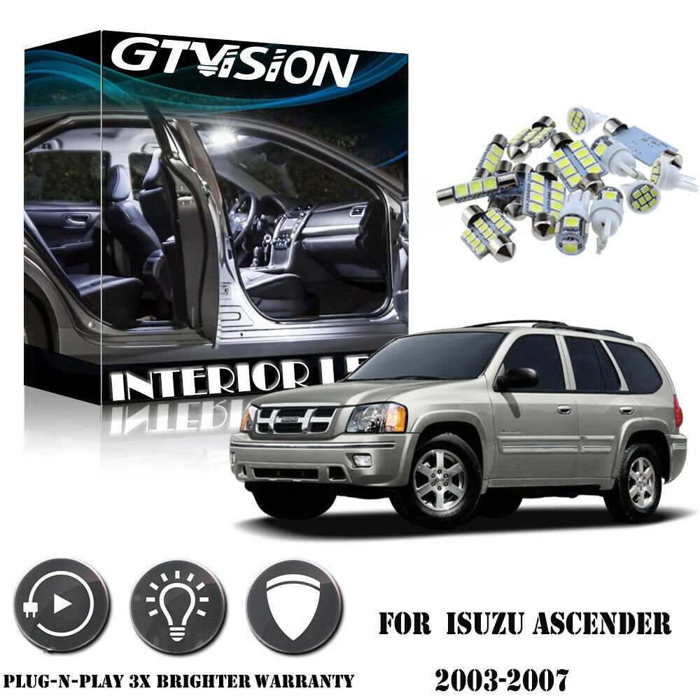 11PCS Super Bright White LED bulb Interior Package Kit for Isuzu Ascender 03-07