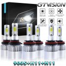 6PCS 9005+H11+H11 Total 4200W LED Headlight Kit High Low Beam + Fog Light Bulbs