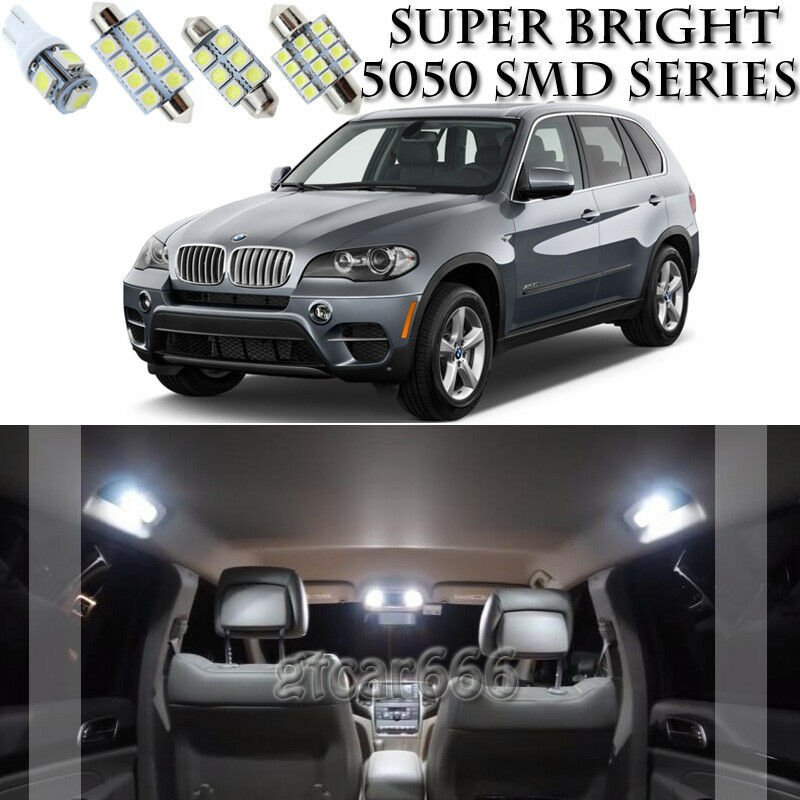 24x Xenon SMD White LED Interior Light Package Kit For 2007-2013 BMW X5 M E70