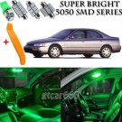 13 x Ultra Green Interior LED Lights Kit + TOOL For 1994 - 1997 Honda Accord