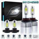 9012 LED Headlight + Fog Light 5202 Combo Bulbs For 2014 2015 GMC Sierra 1500