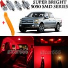 11 x Ultra Red Interior LED Lights Kit + TOOL For 2004-2015 Ford F150 F-150