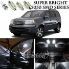 17pcs Xenon White LED Interior Lights Bulb Package Kit For Honda Pilot 2009-2015