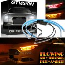 2x 60cm Switchback Amber Red LED Strip Light DRL Flowing Sequential Turn Signal