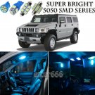 15X Bright SMD Ice Blue LED Interior Light Package Kit For Hummer H2 2003-2009