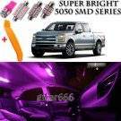 11 x Ultra PINK Interior LED Lights Kit + TOOL For 2004-2015 Ford F150 F-150