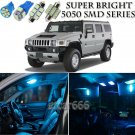13pcs Ice Blue LED Interior Lights Bulb Package Kit For Hummer H2 2003-2009