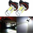 2x H11 H8 11W High Power LED Projector Bulbs Car DRL Driving Light Fog Light